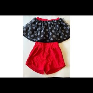 3/$20 Minnie Mouse skirt and shorts bundle 🖤✨